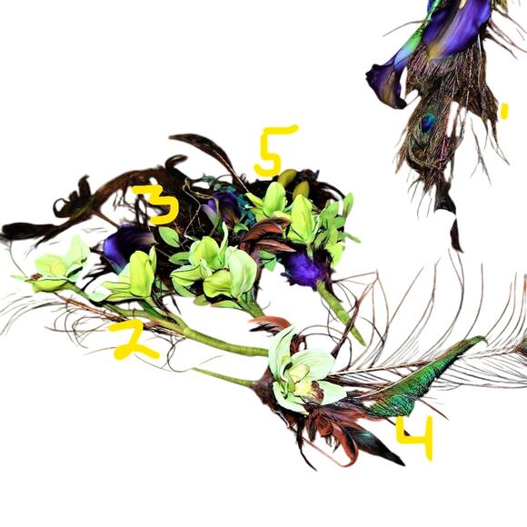 Peacock~Ostrich~Orchid~Calla Lily Wed Home Decor - Picture 6 of 8